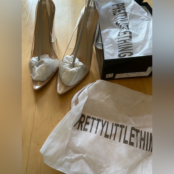 Nude Block Heel Clear Court Pumps - Picture 10 of 11